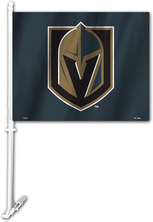 NHL Vegas Golden Knights Car Flagcar Flag, Black & Gold