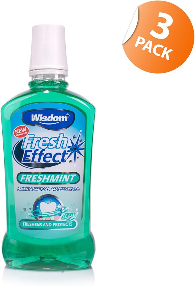 Wisdom Fresh Effect Freshmint Mouthwash Triple Pack Amazon.co.uk