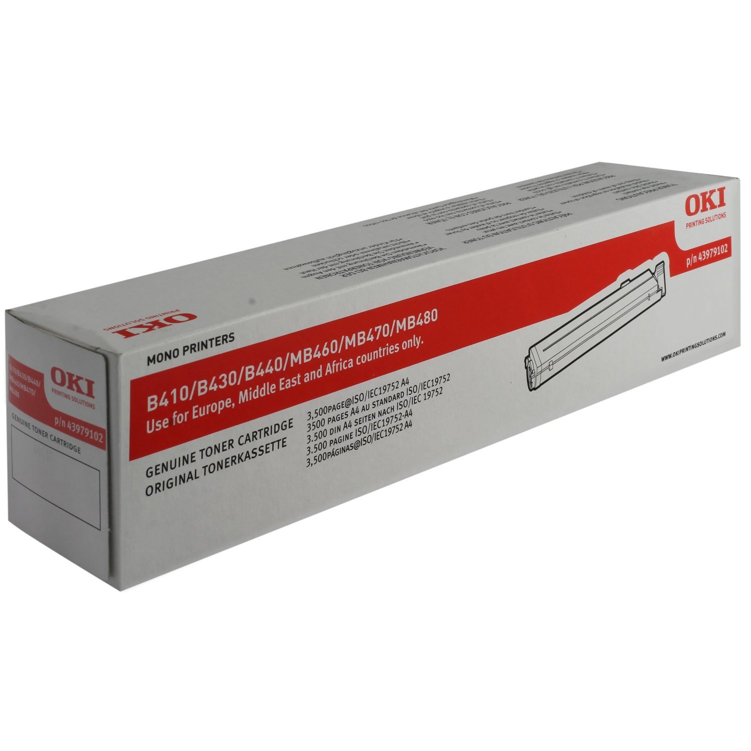 OKI Laser Toner Cartridge Page Life 3500pp Black Ref 43979102