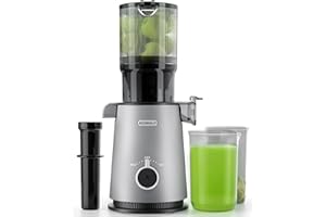 ECOSELF Cold Press Juicer, Whole Juicer, Juicer Machines with 4.35" Wide Mouth, Whole Fruit juicer, Juice Extractor for Vegetable and Fruit, High Juice Yield, Easy to Clean with Brush