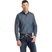 ARIAT Men's Wrinkle Free Eron Classic Fit Shirt - Casual Button-Down With Greater Arm Mobility