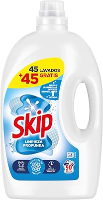 Skip active clean detergente líquido para máquina de lavar resultados impecáveis, poder de remoção de manchas, 90 lavagens