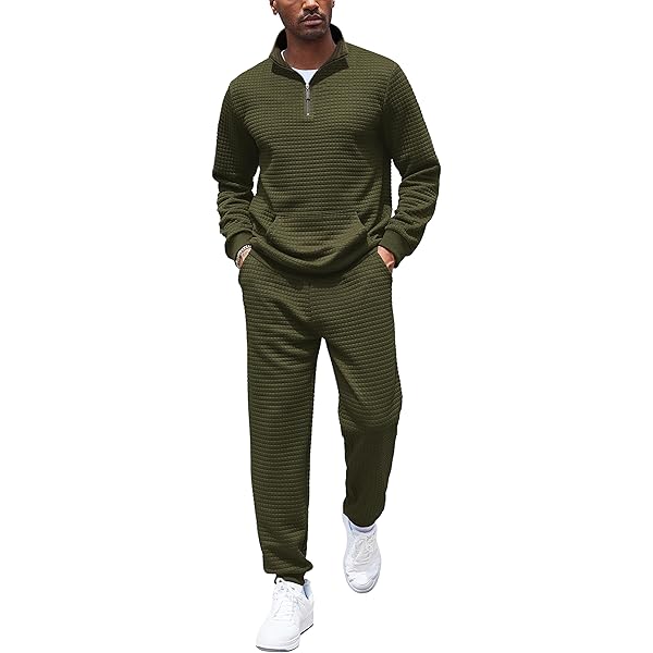 MoFiz Men's Tracksuit Set 2 Piece Outfit Sweatsuit Long Sleeve