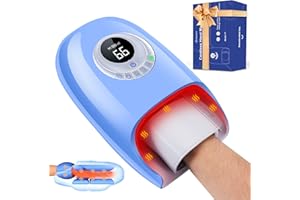 Cordless Hand Massager with Heat & Fan Cooling, 3D Kneading Rollers Massage for Hand & Fingers, Relaxing Gift for Mom and Dad