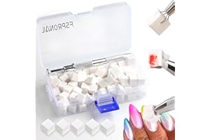 150pcs Ombre Sponge for Nails FSpronail Mini Sponges Gripper Pen Foam Sponge Aura Nail Sponge White Nail Polish Sponges Nail Art Manicure Tools Supplies - Silver