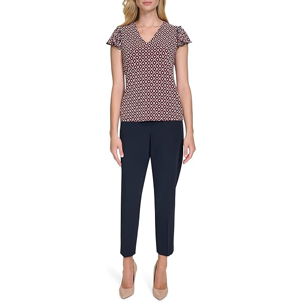 売れ筋商品|||カルバンクライン カットソー トップス レディース Women's Twisted-Front Chiffon Top Moonlight Jade Calvin Klein Women's Chiffon Twist Front Blouse, Moonlight