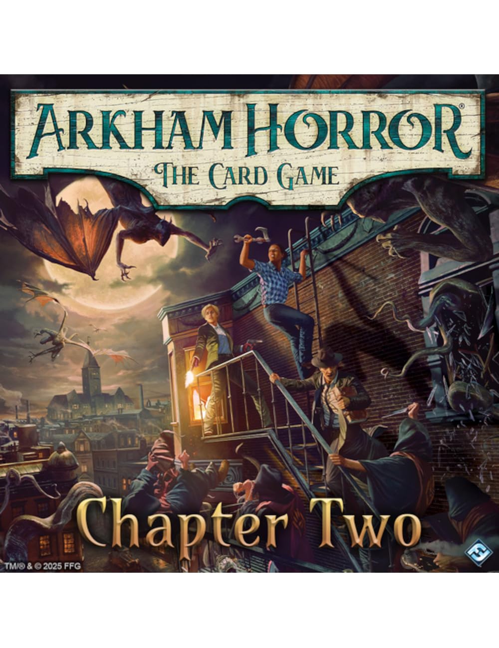 Asmodee Arkham Horror: The Card Game Chapter Two CORE Set - Cooperative LCG of Mystery & Madness with New Investigators & 3-Scenario Campaign, Ages 14+, 1-4 Players, 90 Min Playtime