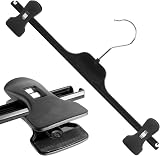 Hangerworld 10 Black Clip Hangers 35cm for Trousers Skirts Adjustable view 3