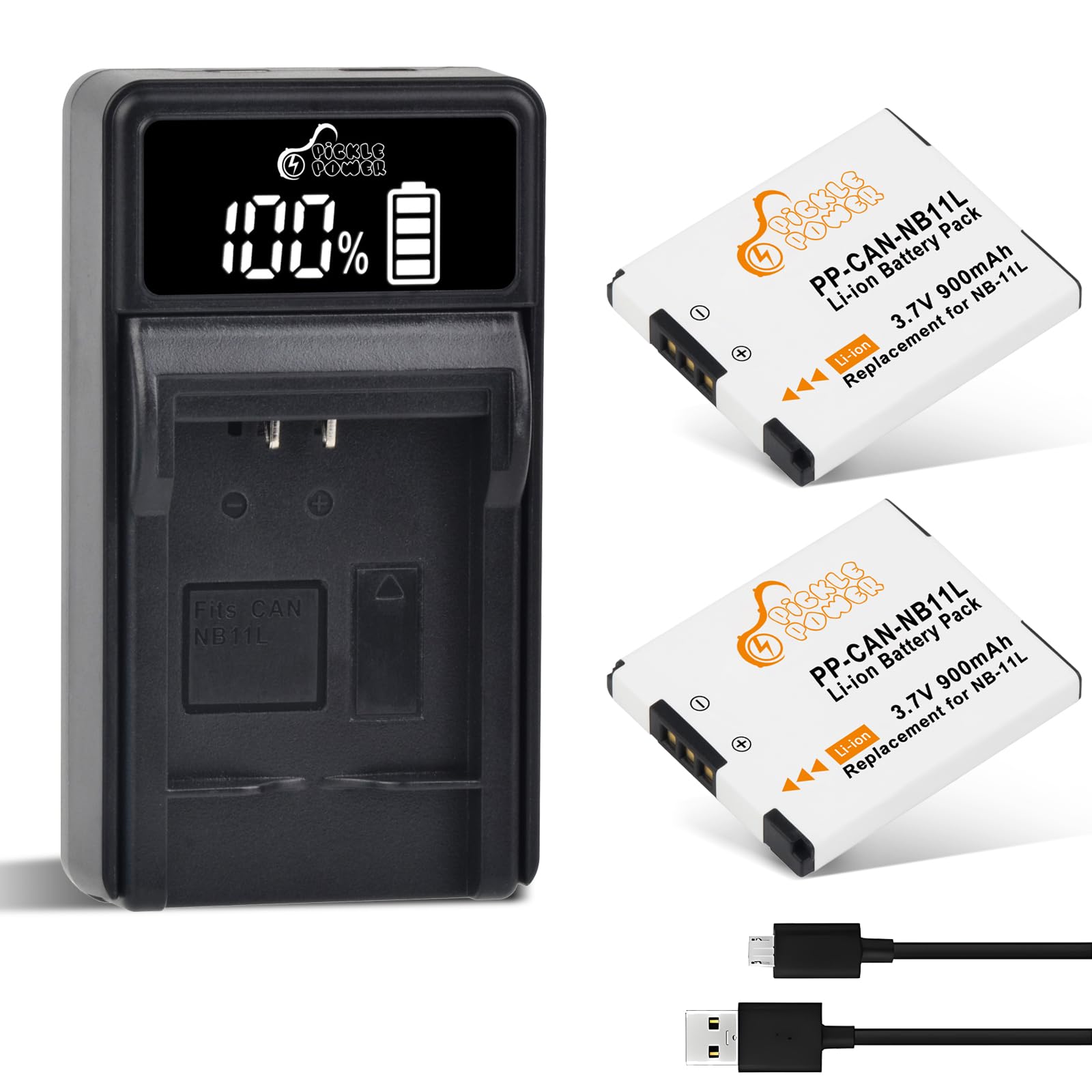 Photo 1 of Pickle Power NB-11L NB-11LH Battery and Charger for Canon PowerShot ELPH 190 is, ELPH 180, ELPH 110 HS, A2300 is, A2400 is, A2500, A3400 is, SX400 SX410 SX420