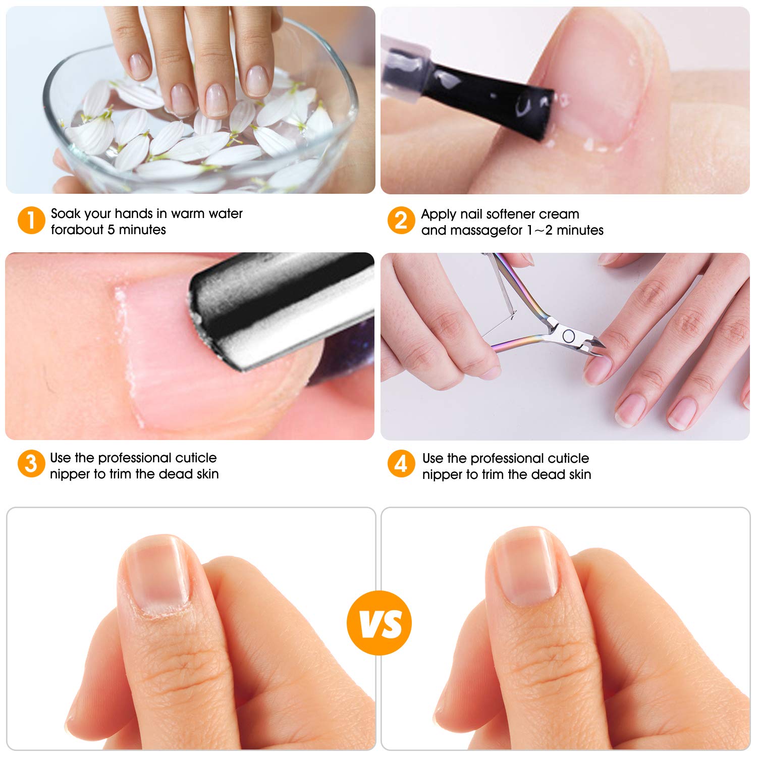 Cuticle Trimmer-opove Cuticle Remover Cuticle Nipper Professional Stainless Steel Cuticle Cutter Clipper Durable Pedicure Manicure Tools for Fingernails and Toenails,X7 mini Color Gradient: Beauty