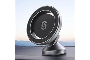 SYNCWIRE for MagSafe Car Mount - 360 Rotation Magnetic Phone Holder for Car Dashboard, Strong Magnet Car Phone Holder Mount Compatible iPhone 17 Pro Max Air 16 15 14 13 - Car Accessories for Women Men