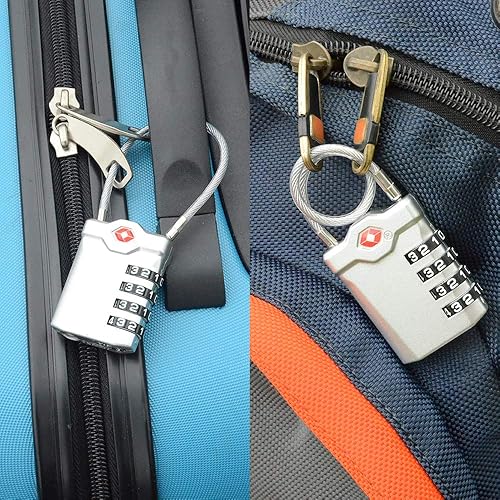 ZHEGE TSA Luggage Locks, Travel Locks for Suitcase with Inspection