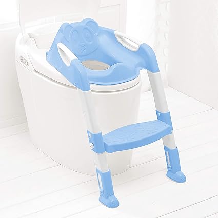 Siege De Toilette Bleu Pour Bebe Avec Echelle Pour Apprendre A Etre Propre Sq Pro Amazon Fr Bebes Puericulture