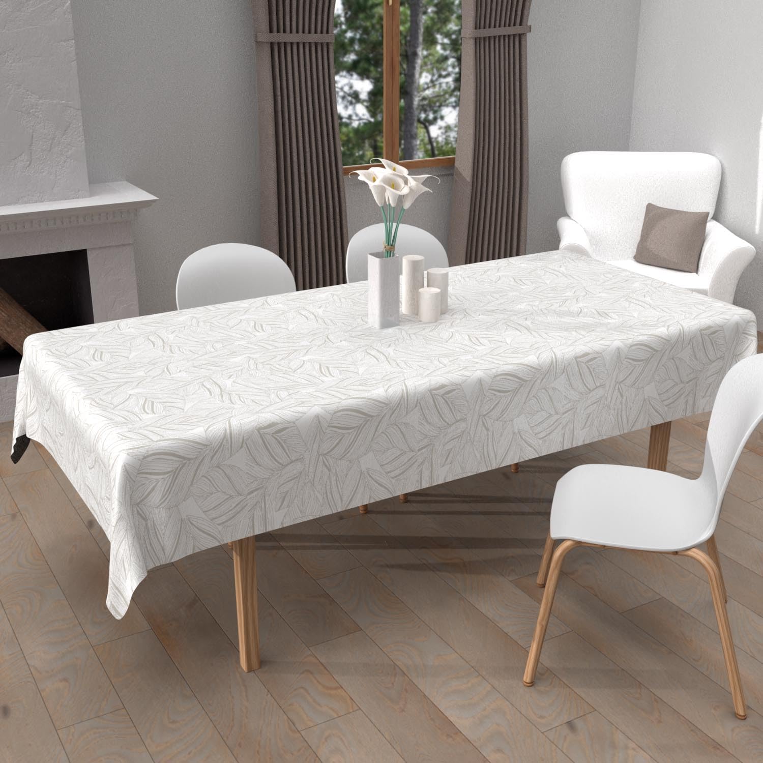 Soleil d'ocre Venus Printed Stain-Resistant Rectangular Tablecloth 140 x 200 cm