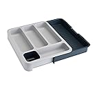 Joseph Joseph 85042 Drawer Store Erweiterbarer Besteckkasten, plastik, 37 x 27,8 x 5,3 cm, dunkelgrau/grau