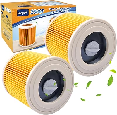 KEEPOW Filters for Kärcher WD2 WD3 MV2 MV3 Vacuum, 2 Pack 6.414-552.0