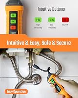 TOPTES PT210S Gas Leak Detector with 10cm Probe Orange view 5