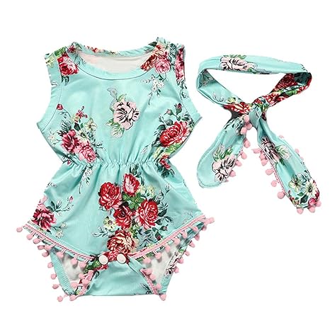 green romper baby girl