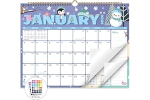 XISIDO 2026 Calendar, Wall Calendar 2026-2027, 18 Month Calendar January 2026 - June 2027, 14.8" X 11.5", Calendar with Twin-Wire Binding, Hanging Hook and Julian Dates (Seasonal Designs)