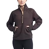 Jockey womens Mixed Rib Half Zip Pullover Sweatshirt