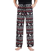 MERIABNY Mens Christmas Pajama Pants Holiday Pajamas for Lounging Sleeping Party