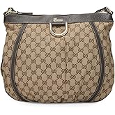 What Goes Around Comes Around Women's Pre-Loved Gucci Brown Canvas D Ring Abbey Messenger Bag, Brown, One Size