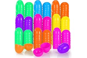 Lot de 100 œufs de Pâques en plastique à remplir - Œufs de Pâques colorés - Œufs de Pâques vides - Jeux de chasse aux œufs de