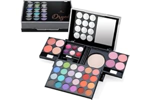 Color Nymph All In One Makeup Palette Set Kit,Portable Travel Makeup Kit for Girls with 24-Colors Eyeshadows Facial Blusher Lip Gloss Pressed Powder Mascara Brushes Mirror