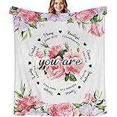 Christian Birthday Gifts for Women Friends Blanket 60"x50",Unique Inspirational Religious Catholic Spiritual & Baptism Comformation Gifts for Girl Godmother Mom Sister