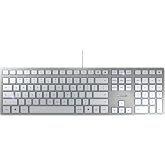 Cherry KC 6000 Slim Keyboard - USB Interface - English (US) - SX Keyswitch (White)