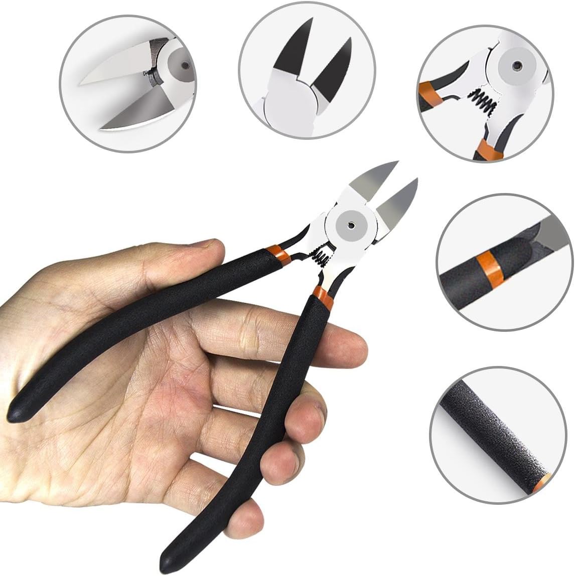 BOENFU Wire Cutter - Precision Side Cutter 6 Inch Cutting Pliers - - 
