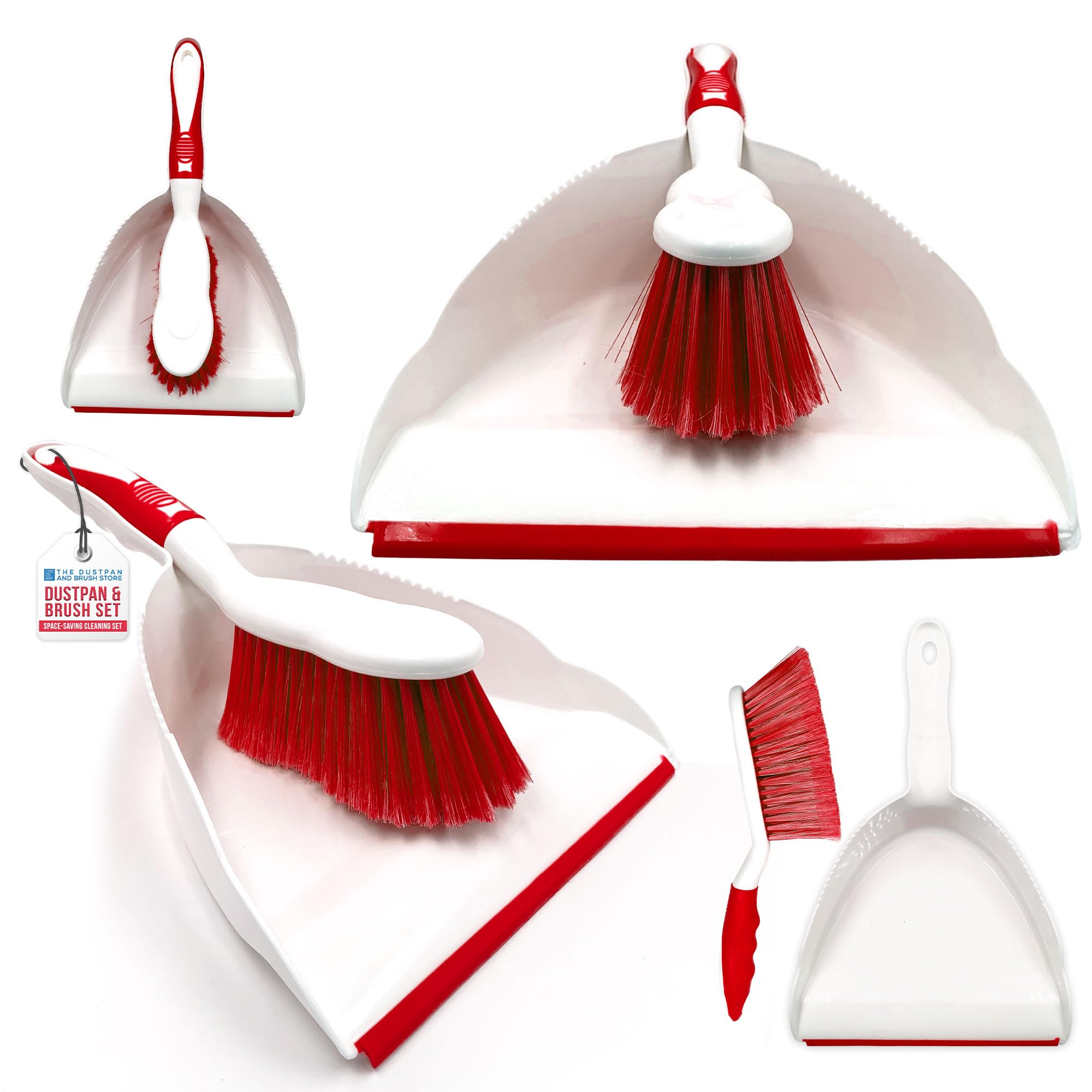 Dustpan and Brush Set, Choose Your Colour (Red)