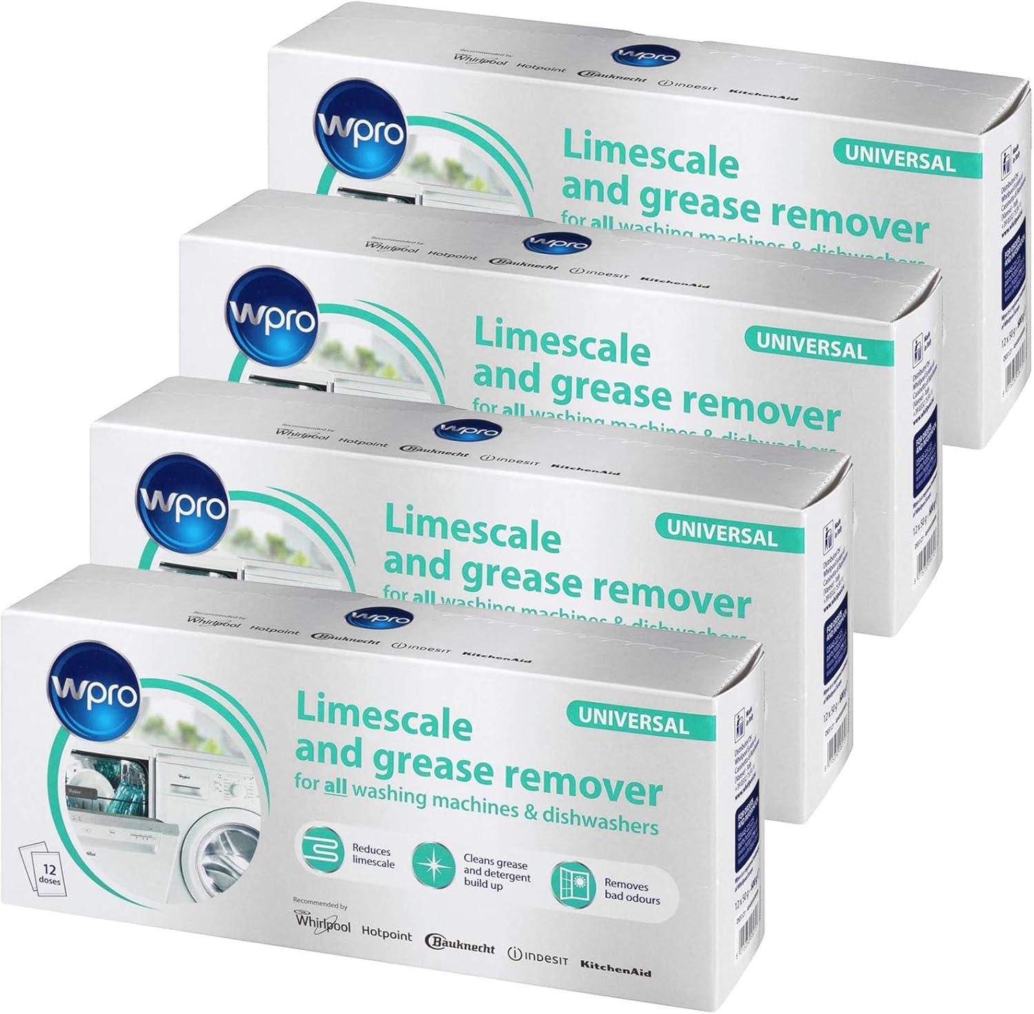 Wpro Universal Washing Machine & Dishwasher Descaler & Grease Remover