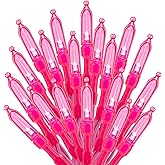 Minetom Pink Mini Christmas Lights - 39 Feet 100 LED Fairy String Lights with 8 Lighting Modes Waterproof Connectable for Indoor Outdoor Xmas Tree Garland Wreath Holiday Valentine's Day Decoration