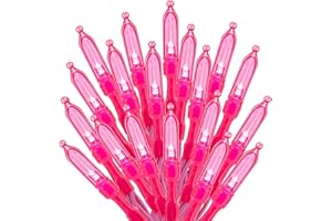 Minetom Pink Mini Christmas Lights - 39 Feet 100 LED Fairy String Lights with 8 Lighting Modes Waterproof Connectable for Indoor Outdoor Xmas Tree Garland Wreath Holiday Valentine's Day Decoration