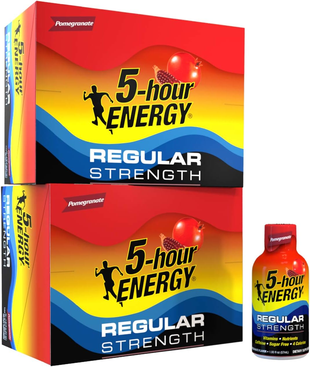 5-hour ENERGY Shot, Regular Strength Pomegranate, 1.93 Ounce, 24 Count: Health & Personal Care