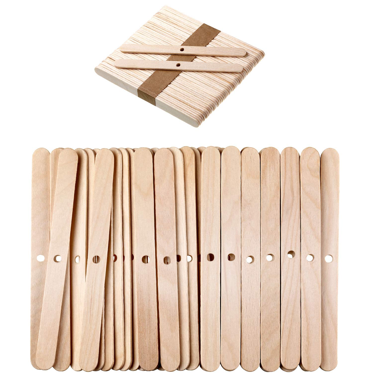 4.4 Inch Wooden Candle Wick Holders Candle Wick Bars Candle Wick Centering Device for Candle Making and DIY Crafts (150)