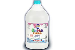 FUN KIDZ Super Clear Glue 1 Gallon, FunKidz All Purposes School Home Projects Liquid Glue Great for Slime Making Supplies Washable Non-Toxic Use for Arts & Crafts Wood Paper Cardboard