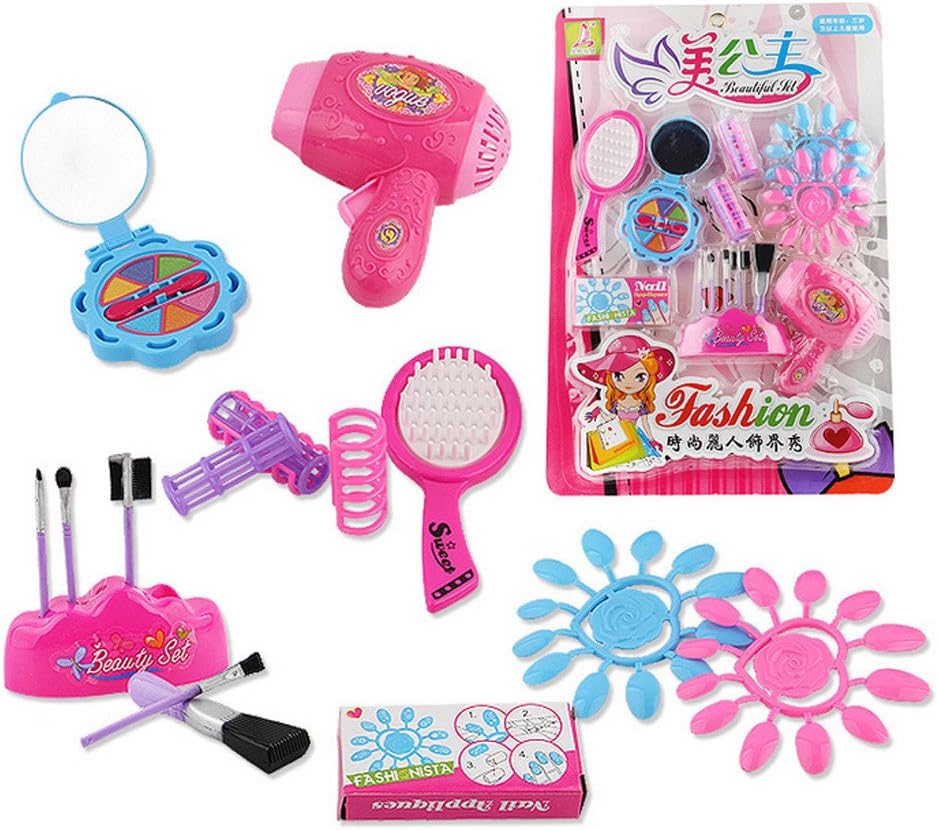 Hotsellhome New 6PC Kids Pretend Play Vanity Play Dresser Cosmetic Makeup Toy For Girls