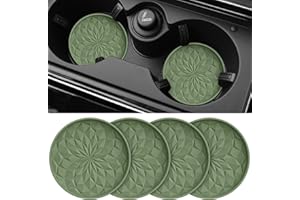 ME.FAN Car Cup Coaster [4 Pack] Silicone Car Coasters/Cup Mats - 2.75In Universal Non-Slip Recessed Car Interior Accessories 