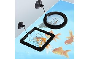 FDCLIXUVOL 2 PCS Fish Feeding Ring, Aquarium Feeding Ring Automatic Goldfish Tank Feeder Dispenser Auto Live Betta Fish Vacation Feeder Floating Food Accessories for Turtle, Coral, Goldfish (Black)