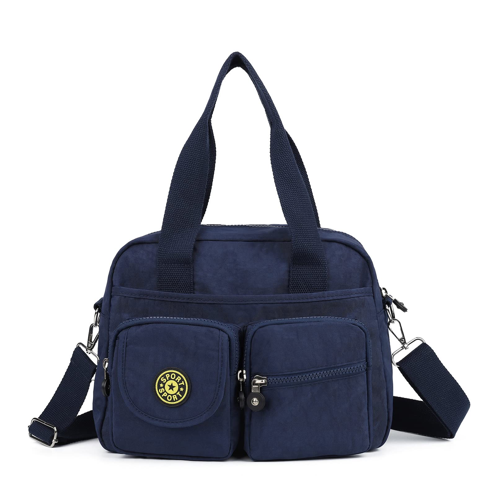 Gladdon Women's Multi Pocket Handbags and Shoulder Bags Large Casual Canvas Tote Bags for Women Messenger Bag for Shopping Hiking Daily Use Waterproof