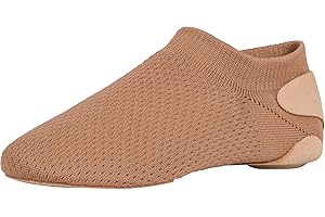 Linodes Unisex 019 Nylon Upper Leather Sole Slip-on Jazz Shoe for Women and Men's Dance Shoes