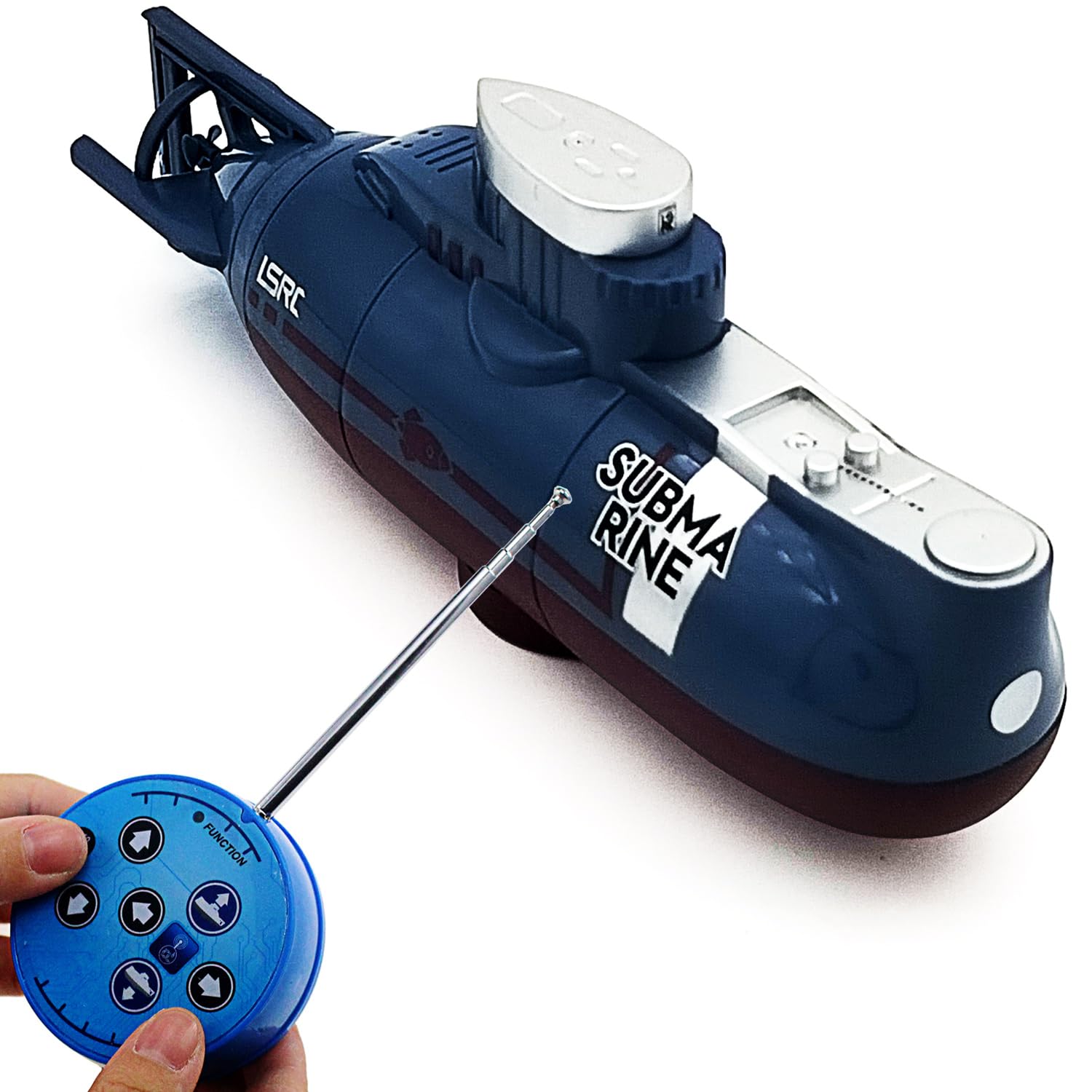 Photo 1 of Tipmant Mini RC Submarine Toy Radio Remote Control Tourism Boat Diving Waterproof for Indoor Fish Tank Bathtub Water Kids Birthday Gifts (Blue)