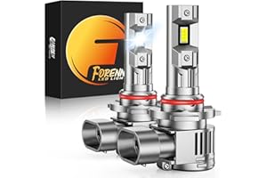 forenner Fahren Upgraded 9005/HB3 Bulbs, 1:1 Size 24000LM 700% Ultra Brighter 9005 Halogen Replacement, Plug and Play 6500K Cool White Canbus Ready Fog Light Bulbs, Pack of 2
