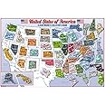 Premium 51-Piece State Magnet Collector's Board Set, 51 Premium Vintage Magnets with Metal Map Display Board, Made in USA