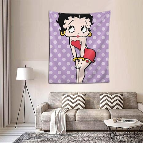 Amazon Co Jp タペストリー ベティブープ 布ポスター 部屋飾り おしゃれ 多機能壁掛け モダンなアート 模様替え 部屋 窓カーテン 部屋飾り お店 雑貨 個性ギフト 152 130cm ホーム キッチン