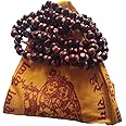 BHAVICREATION Tulsi Mala 108 Beads for Neck with Gaumukhi Jap Mala Bag for Pooja Worship (Red Tulsi mala)