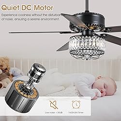 Kviflon Chandelier Ceiling Fans with Lights - 52