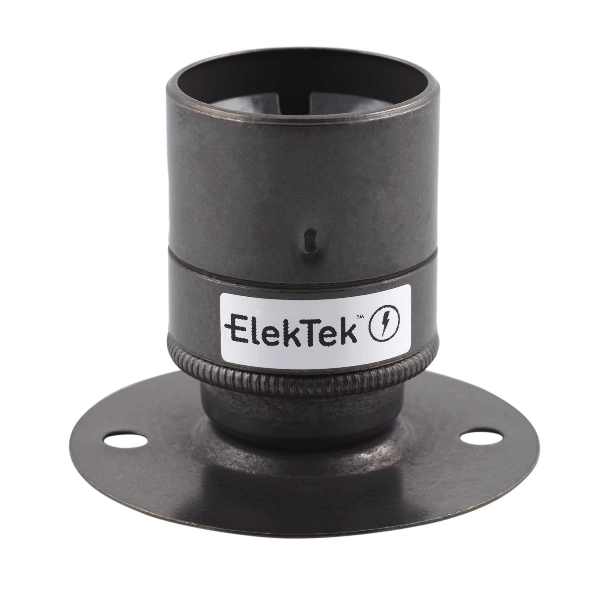 ElekTek ES E27 Batten Lamp Bulb Holder with Plain Skirt Ideal for Vintage Filament Bulbs Bronze — image 1